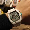 디자이너 Ri Mliles Luxury Watchs Superclone Mens 시계 Richa Milles Wristwatch Skull 035 남성 세라믹 RM011 완전 자동 기계 WO 패션 클래식 V8VO