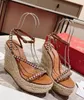 Top Luxury Malfadina Zeppa Sandali Scarpe Donna Espadrillas Zeppe Tacchi Punta tonda Décolleté Abito da festa Lady Walking EU35-43 Con scatola