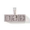 A-Z 0-9 Benutzerdefinierte Name Cube Buchstaben Halskette Anhänger Für Männer Frauen Gold Silber HipHop Schmuck Mit Seil Chain208g