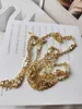 Designerskie kobiety w stylu vintage łańcucha złoty naszyjnik łańcuch literowy dla kobiet sukienkę Luksusowy regulowany pasek w talii