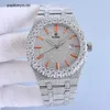 Roles Watch Relógios Suíços Moissanite Diamond Mens Top Designer Automático Mecânico 1200 Strass Mosaico Deslumbrante Função Super Luminosa Design À Prova D 'Água