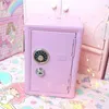 WG Ins Güvenli Kutu Pembe Dekoratif Tasarruf Piggy Bank Metal Demir Mini Yurt Depolama Kabini Para Kawaii 210914309T