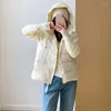 Women's Trench Coats Knitted Splicing Light Down Jacket Short Fashion Women Winter Product