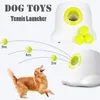 Dog Toys Chews Pet Dog Toys Tennis Launcher Automatic Throwing Machine Pet Ball Throw Device 3/6/9m Section Emission with 3 Balls Dog Training 231129