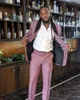 Męskie garnitury Blazers Najnowszy projekt Kostium Dusty Pink Men Costume Homme Terno Masculino Tuxedo Groom PROM SLIM FIT Blazer 2 szt. Kurtka spodnie