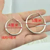 Boucles d'oreilles créoles pour femmes grand cercle mat or argent placage rond mode bijoux en gros beaux étudiants jeunesse fille