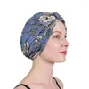 Berretti Cappelli chemio per pazienti Berretti da notte Turbanti per capelli in cotone Berretto Copertura per perdita (Azzurro cielo)