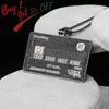 Full Iced Out Credit Card Pendant Necklace Mens Gold Silver Color Hip Hop Jewelry With Tennis Chain Charm CZ Jewelry Gifts X0707216o