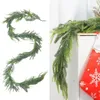 Finto verde floreale Natale ghirlanda di pino artificiale forchetta singola Norfolk per tavolo camino decorazione della parete della casa 231128