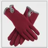 Fingerless Gloves Arrival Female Rotro Winter Wrist Velvet Elegant Wool Warm Button Mittens Touch Screen Charming Women Cashmere