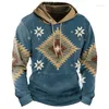 Herenhoodies Vintage sweatshirt met capuchon Winter Oversized casual hoodie Denim Gedrukt Street chic Heren Dagelijks jack Basic Tops met lange mouwen