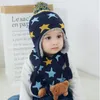 Boinas fofas de algodão de algodão chapéu de lão bebê grossa menina quente menino beanie inverno ouvido crianças capuz infantil conjunto de cachecol