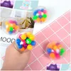 Juguete de descompresión Fidget Toy Squeeze Balls para niños Fansteck Relief Ball Rainbow Squishy Sensory Ideal Autismo Ansiedad Gota Entrega a Dh27C