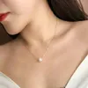 Chokers Muzhi Real 18K Gold Necklace Natural Freshwater Pearl Pene Pure AU750 OCHAIN ​​Fine Jewelry for Women Wedding Present PN020 231129