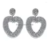 Boucles d'oreilles Amaiyllis à la main coeur creux pour les femmes de mariage grand pendentif Chic géométrique déclaration Brincos livraison directe bijoux Dha75