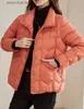 Parkas en duvet pour femmes Top qualité nouveau manteau pour femme 2023 hiver vers le bas vêtements d'extérieur dames poche Patchwork longue Sle kaki Orange noir chaud vers le bas manteaux L231129