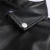 Mens Leather Faux Jackets White Black Casual Lapel Slim Fit Diagonal dragkedja Motorcykel PU Jacka Coat Clothing 231129