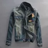 Herrjackor Autumn Men denim Jackets Classic Turn Coats S-3XL överdimensionerad BF Hip-Pop Streetwear Single Breasted Male Outwear Jeans Vintage 231129