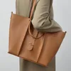 Evening Bags 2023 Top Shopping Bag Black Yellow Large Capacity Simple Fashion Designer Cowhide Women's Shoulder