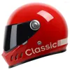 Capacetes de motocicleta Capacete Vintage Retro Feminino Branco Moto Full Face Personality Motorbike Motor Motocross Riding Capacete Scooter