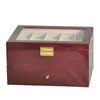 Titta på lådor Fall Luxury Double-Layer Watch Box Piano Lacquer Watch Organizer 20-Bit Solid Wood Men's and Women's Jewelry Storage Display Box 231128