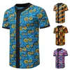 Этническая одежда Men Men Men Men Shirt African Summer Print