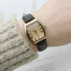 Damenuhren Retro Braun Damenqualitäten Kleine Damenarmbanduhren Vintage Lederarmbanduhr Modemarke Weiblich Envo Gratis 231129