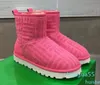 Luxurys Design Woman Fashion Women Snow Boots Kort plysch Varma tossor Femal Sheep Fur Mujer Högkvalitativ icke-halk Winter Botega Vacker Ladie