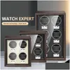 Коробки для часов Чехлы Winder Box Matic Wood Luxury Highend 6 Slot Es Антимагнитный бесшумный корпус Clock S J220825 J220906237R5106884 Drop Delive Dh9O3