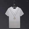 Men's T Shirts 2023 Casual Rhinestones Men Summer Clothes Short Sleeve Tops Tee Fashion Streetwear O Neck Slim T-shirt Camiseta Hombre