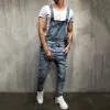 QNPQYX NIEUWE FASOMEN Heren gescheurd jeans jumpsuits street noodlijdende gat denim slabbib overalls voor mannen Suspender broek maat S-3xxl