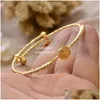 Bangle Dubai Osman Turkish Gold Gold Banles for Women Wedding Biżuteria Drop dostawa bransoletki Dhfkt