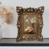 Dekorativa föremål Figurer Europeiska stil P Holder präglade blommig bordsskiva hängande bild Display Heminredning 231128