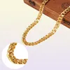 Classics Fashionable Real 18K Yellow Gold Mens Woman Necklace Bracelet Jewelry Sets Solid Curb Chain Abrasion resistant2456888