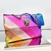 Kurt Geiger Womens Small Messenger Rainbow Bags Luxury London Leather Designer Handväska axelkoppling Lady Sling Bag Totes Mens Pures