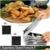 Herramientas de frutas y verduras Cortador de patatas de acero inoxidable Papas fritas Slicer Hine Manual Accesorios de cocina convenientes 230728 Drop Del Dhxqz