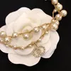 Kvinnors halsband lyxiga varumärkesdesigner smycken kvinnor pärlor halsband hjärtkedja c guldkedjor brev smycken för kvinnors bröllopsfest