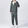 Mens Tracksuits 2st Sets Winter Warm Fleece Tracksuit Fashion Jacket Pants Set Men Casual Thick Sportswear Clothes Plus Size 7xl 8xl 231129