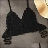 Camisoles Tanks Y Women Bikini Crop Top Cloghet Boho Beach Bralette Halter Cami Knitted Bra Tank Backless Summer Holiday Beachwear Dro Dhyr6