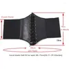 Women's Shapers Corset Wide Belts For Women Pu Leather Slimming Body Waistband Female Shaping Girdle Elastic Girdling Cummerbunds Waist