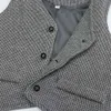 England Style Spring Autumn Baby Boy Gentleman Suit vit skjorta med Bow Tie Randiga västbyxor Formella barnkläder Set S2072