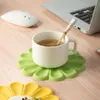 glass table mats slate place mats Daisy flower insulation pad is simple3086