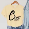Kvinnors T-skjortor Vintage Bibelvers t-shirts kvinnor religiösa tshirts dolda med Kristuskläder Kort ärm Christian