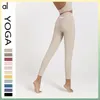 Pantaloni attivi Al Yoga Cross Border Vita alta Sollevamento fianchi Traspiranti Nude Fit Nessun imbarazzo Tasca con filo Fitness Ritagliata