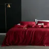 Conjuntos de cama Natural Silk Duvet Cover Solid Color Quilt Cover High-Grade Único Duplo King Size Consolador Capa de cama 231129