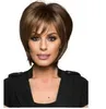 Synthetic Wigs Wig Women's Mixed Color Gradual Change Short Straight ffy Chemical Fiber Hair