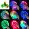 Tol Kristal Lichtgevend LED-licht Fidget Spinner Handspinners Glow in Dark EDC Stress Relief Speelgoed Kinetische gyroscoop voor kinderen 231128