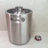 Hip Flacons En Acier Inoxydable 2L Mini Fût De Bière Growler Portable Bouteille Maison Faire Bar Accessoires Outil