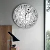 Wall Clocks Leaves Plant Grey Jungle PVC Clock Modern Design Living Room Decoration Home Decore Digital