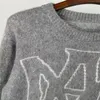 Swetery męskie plus wielkości modne żakardowe dzianinowe swetr z długim rękawem dla mężczyzn i kobiet haftowana izolacja High Street 0937